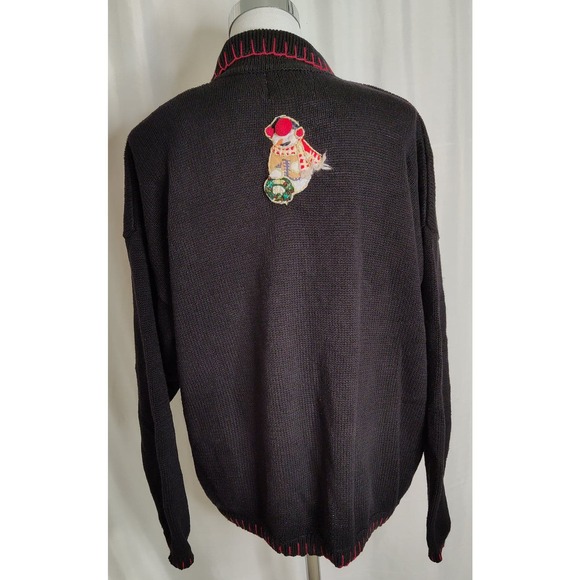 Vintage Heirloom Collectibles Snowman Ugly Christmas Full Zip Sweater Size XL - Picture 2 of 13